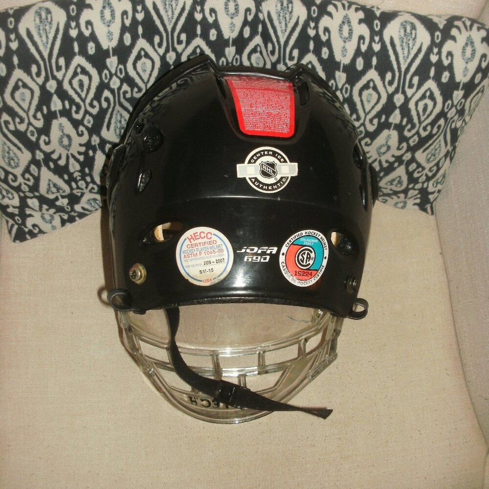 Jofa 690 L Hockey Equipment Helmet ITECH Size 7" to 7 5/8" Black Padded  HECC - Picture 6 of 7